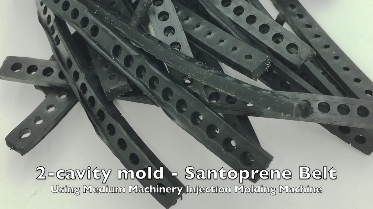 2-Cavity mold for Santoprene Belt - Medium Machinery Injection Molder