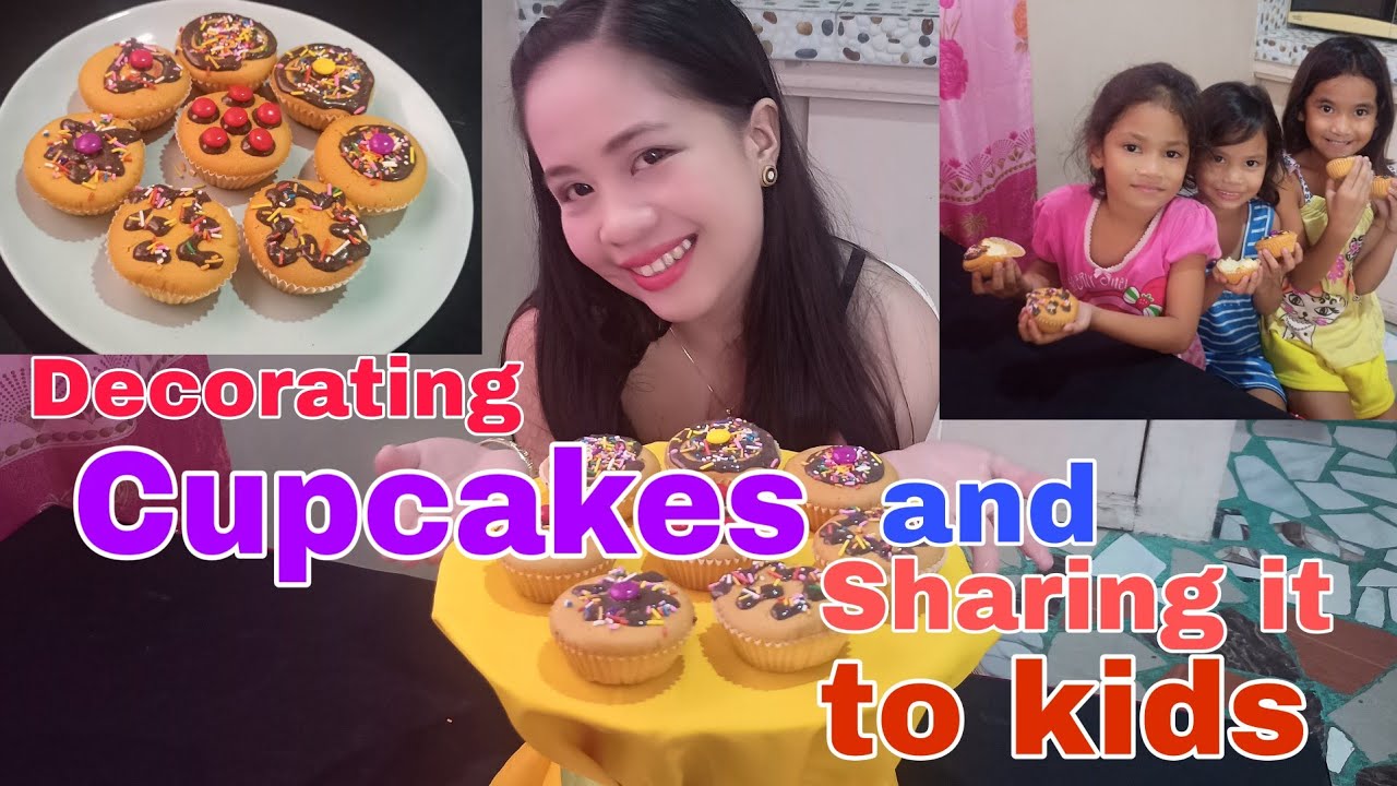 Decorating an ordinary cupcakes without using an icing (one of the easiest way) (sharing it to kids)