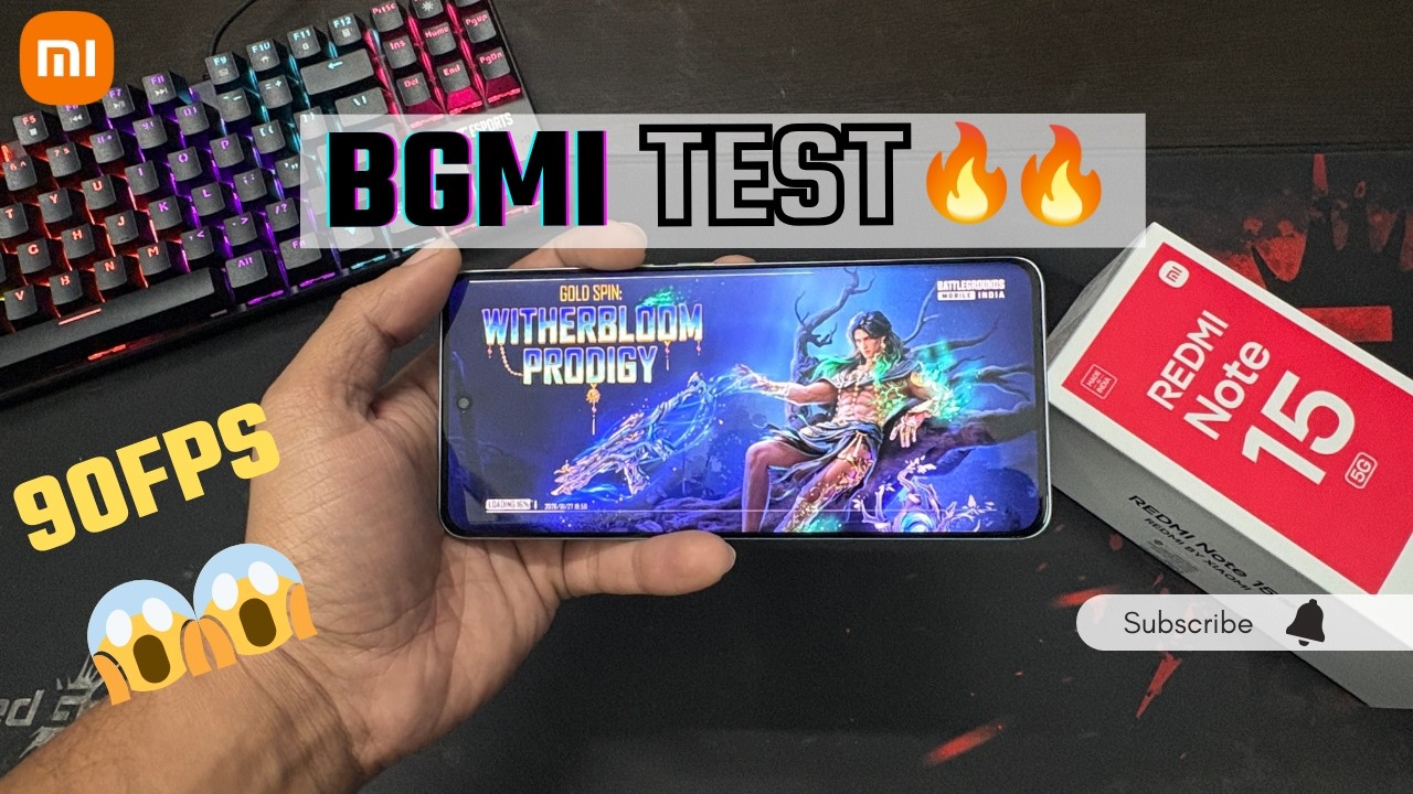 Redmi Note 15 BGMI Test: Graphic Settings, FPS & Battery Drain 🔋