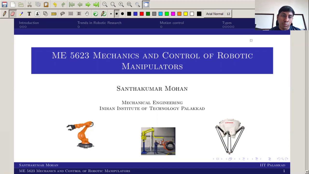 Robotic Manipulators: Lecture 15 (Introduction to Robot Motion Control)