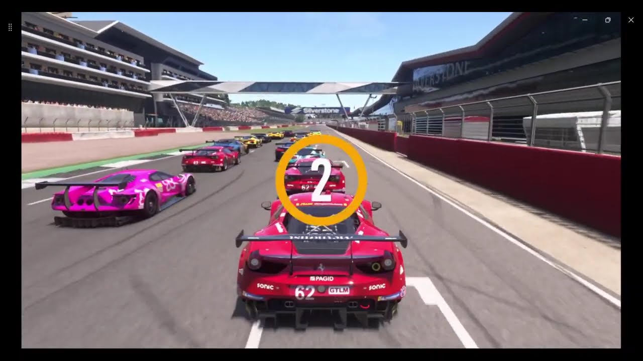 Ferrari 488 GT2 At Silverstone Flying Down The Straights (Forza Motorsport)