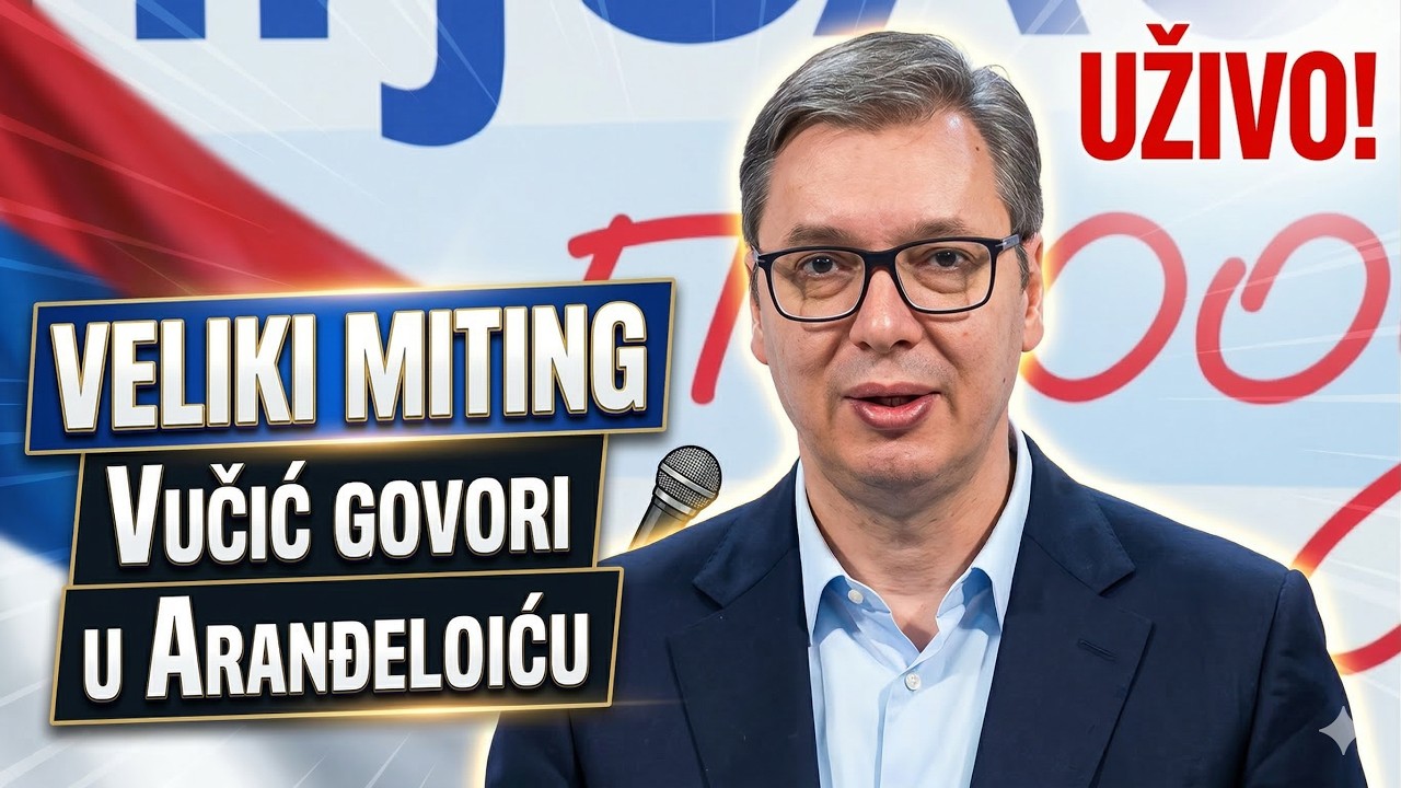 VELIKI MITING: Vučuć govori u Aranđelovcu