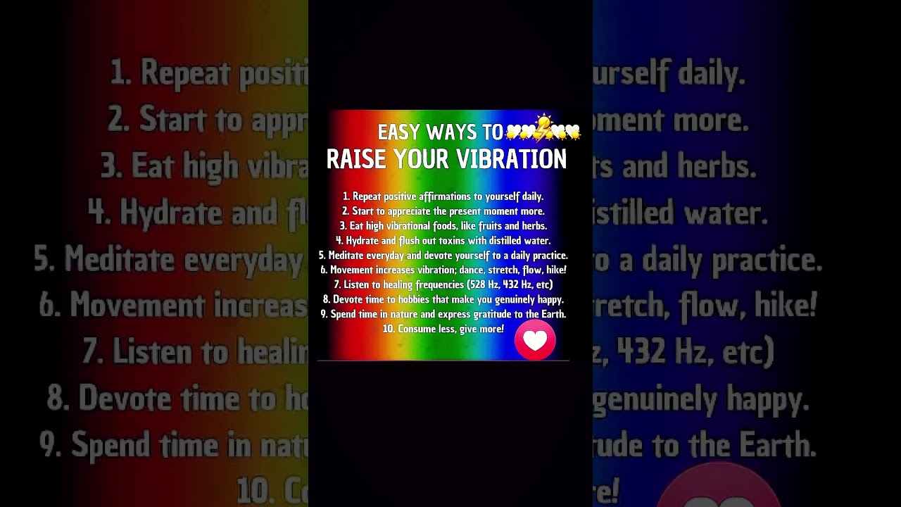 Simple ways to raise your vibration ⚡️ #raiseyourvibration #highervibration #soulfood #soulgrowth 🙌