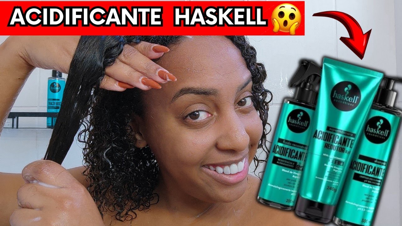 Linha Acidificante Redutor de Ph Haskell 🩵 Funciona no cabelo crespo/ cacheado? #cachosdasamy