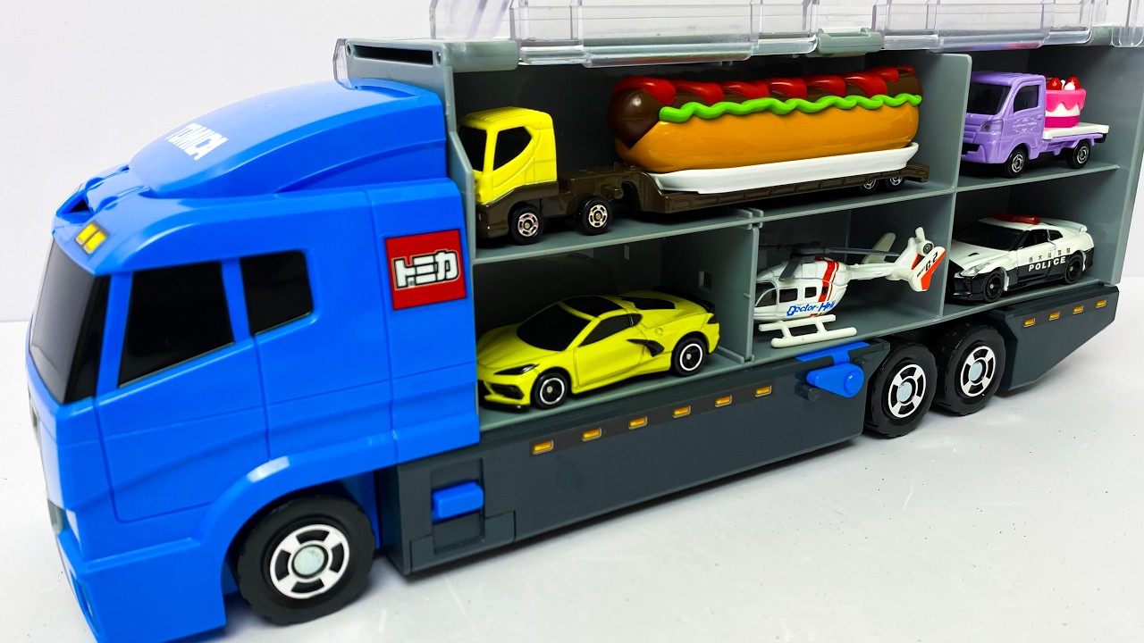 トミカ☆世界の高級な車のミニカーを開封してコンボイへ収納！ホンダ スプランキもある☆Tomica 