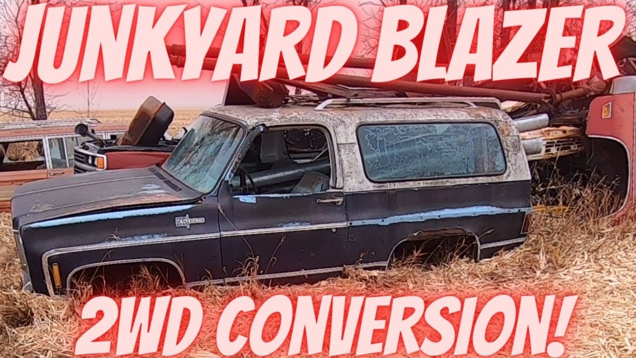 Saved from the Salvage Yard! 1974 Chevrolet K5 Blazer 2WD conversion! Budget Build Squarebody!