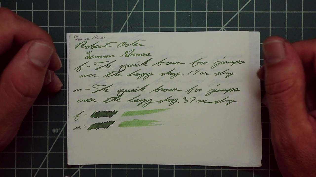 Robert Oster Lemon Grass Fountain Pen Ink #fountainpenink #fountainpens