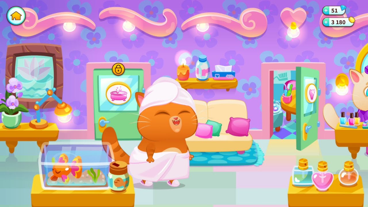 Game Anak Bubbu - Bubbu bermain keluar rumah - Permainan Kucing Peliharaan