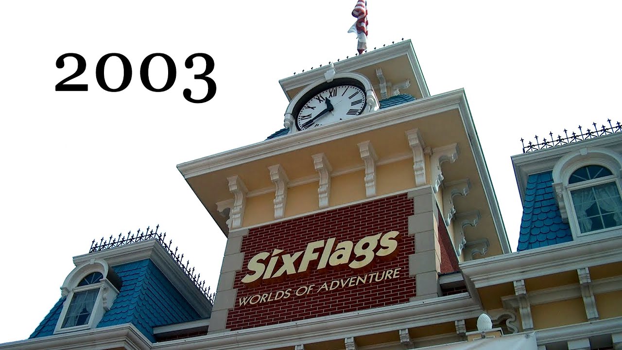 Six Flags Worlds of Adventure Classic Footage - 2003