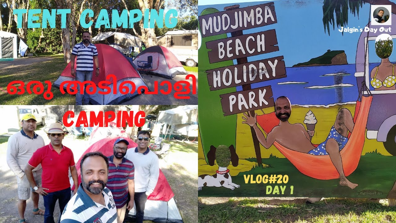 Tent Camping ഒരു അടിപൊളി Camping Mudjimba Beach Holiday Park Vlog#20 Day 1 Malayalam Vlog