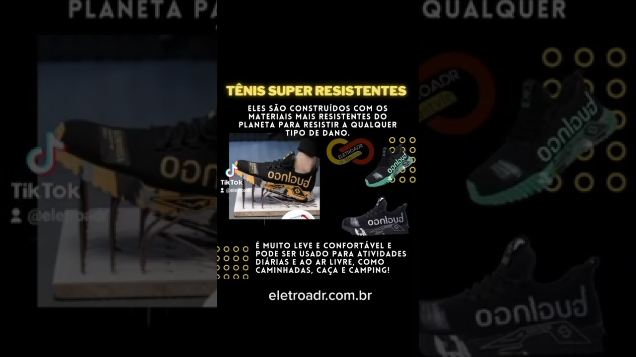 T&ecirc;nis super resistentes leves e respir&aacute;veis