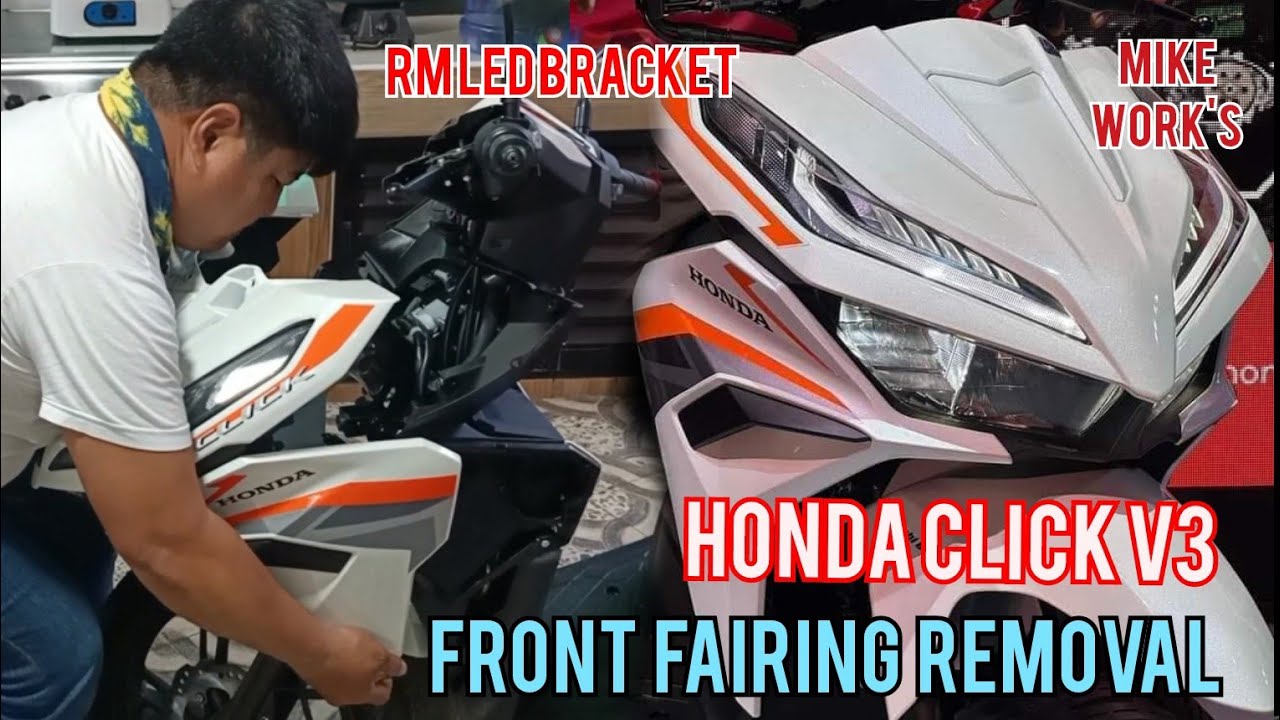 HONDA CLICK 125 VERSION 3 FRONT FAIRING REMOVAL