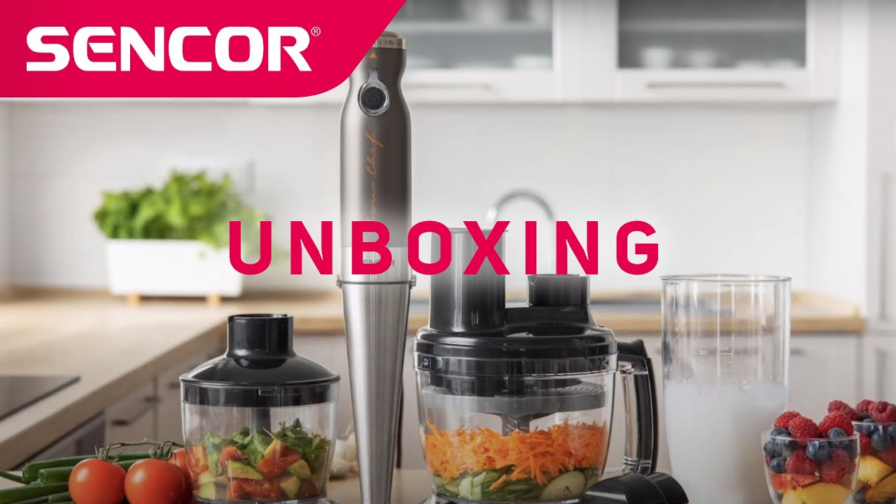 Ručný tyčový mixér 9 V 1 - SENCOR SHB 5501CH-EUE3 - Unboxing