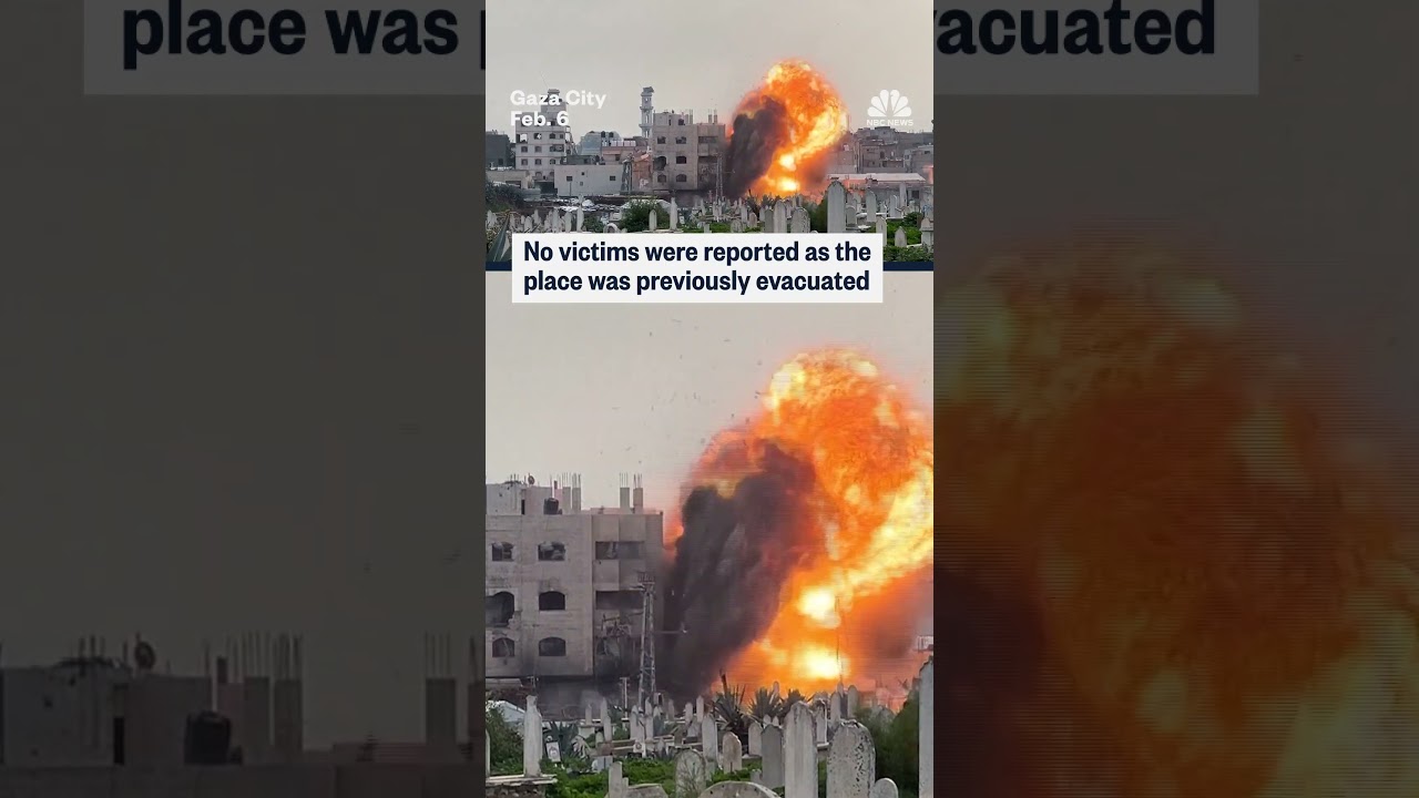 The Israeli army struck a building in Gaza City after issuing a warning
