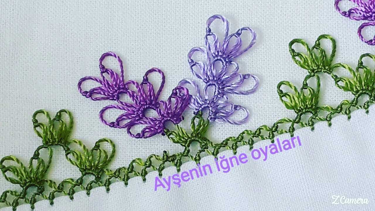 262.model Çok güzel leylak iğne oyası modeli anlatımlı yapılışı DIY 📣
