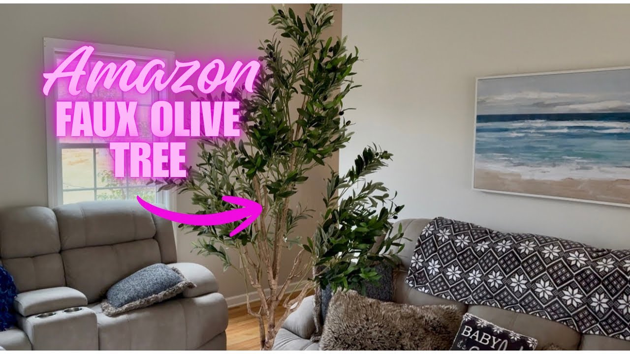 The MUST HAVE Faux Olive Tree From Amazon! Unboxing, Assembly, and Finished Product! 7Ft Size!