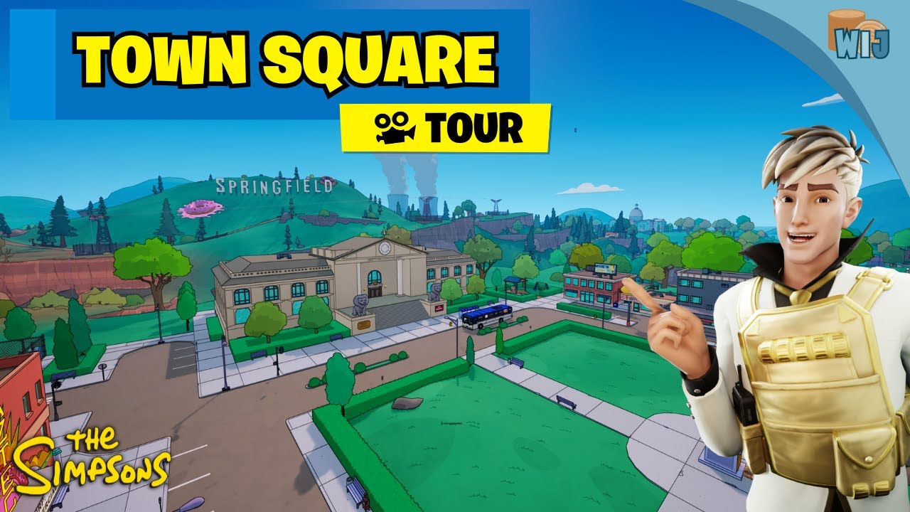 Springfield Town Square Tour | Fortnite x The Simpsons