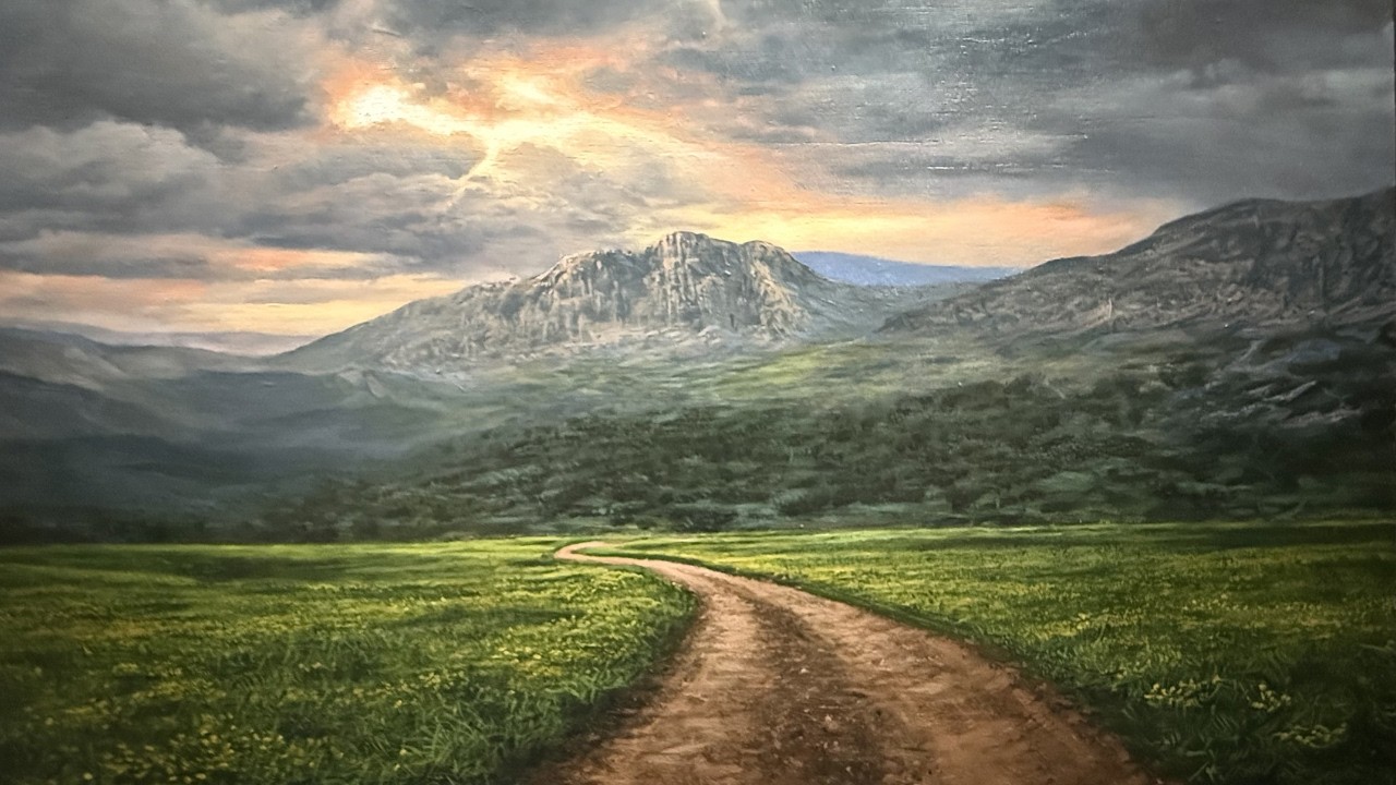 Painting a Mountain Valley Landscape | Timelapse | Part 2 of 2