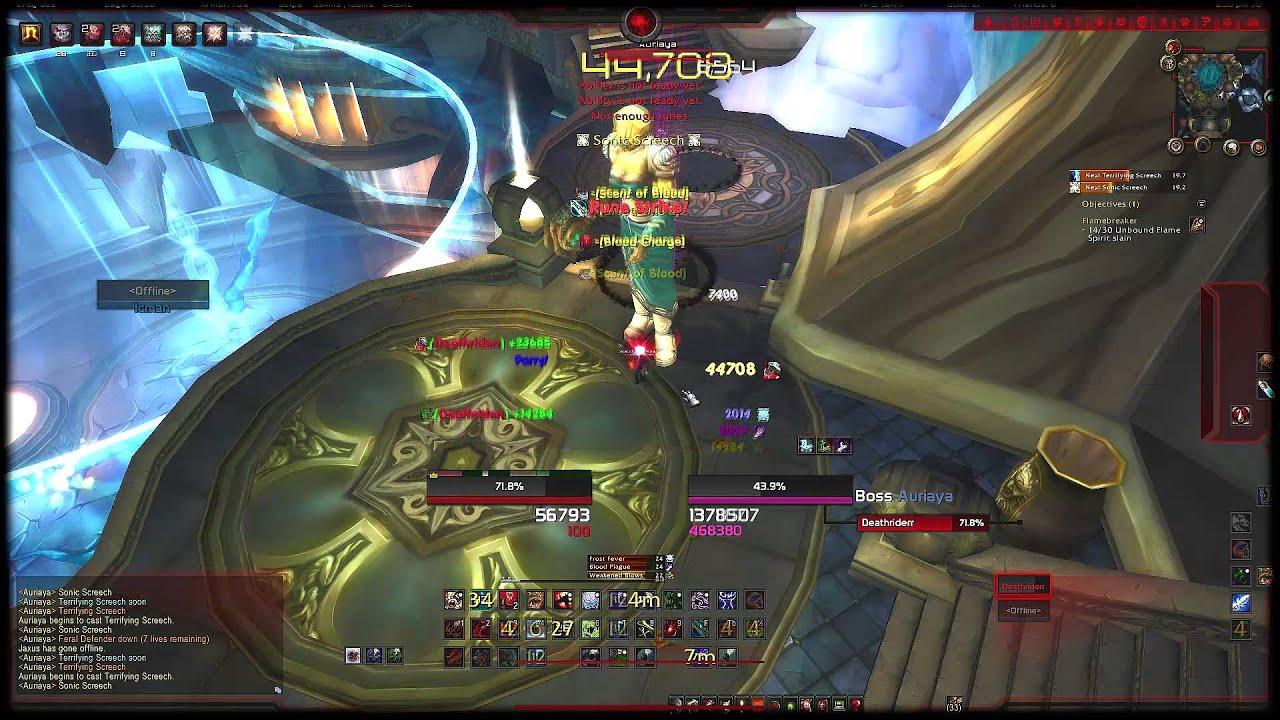 Wow Mop: 80 Death Knight solo Auriaya (Crazy Cat Lady)