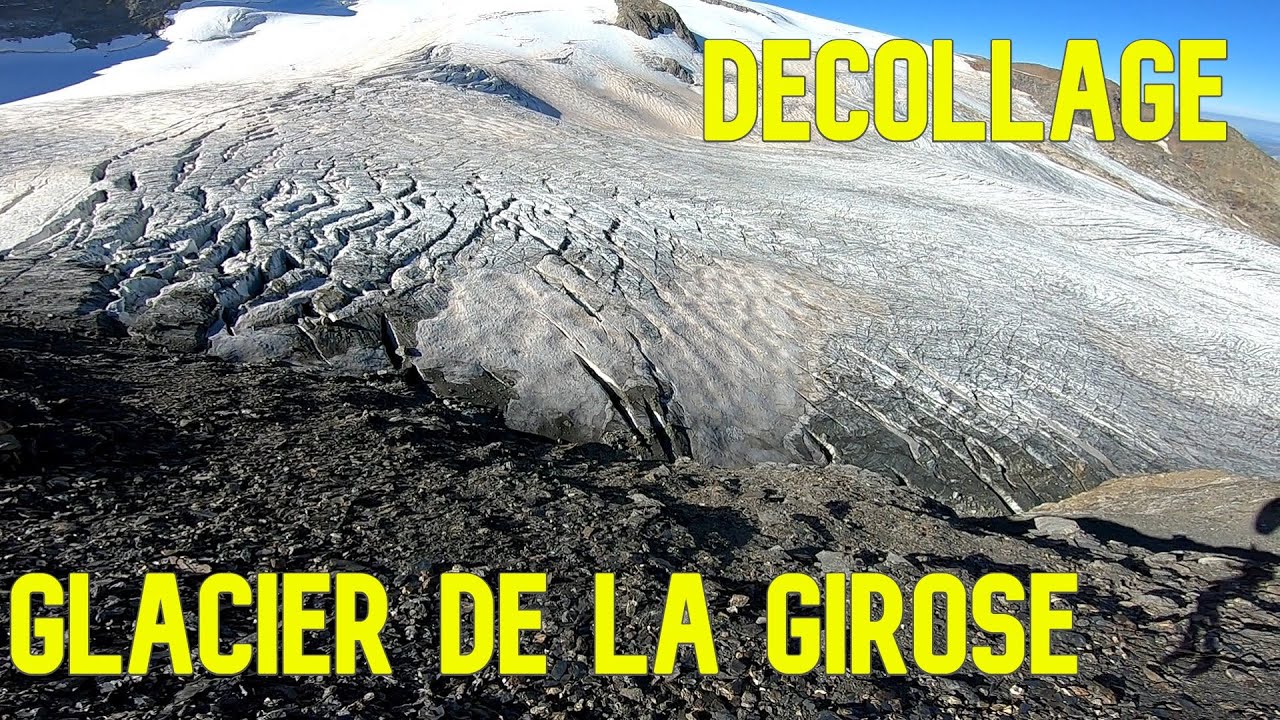D&eacute;collage Glacier de la Girose (La Grave - Col des Ruillans) / Parapente /Paralpinisme / &Eacute;crins