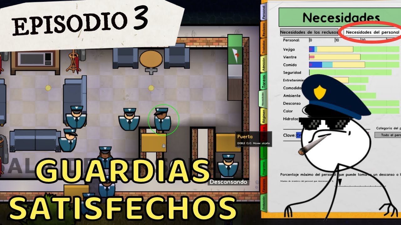 Prison Architect - cómo satisfacer las NECESIDADES del PERSONAL