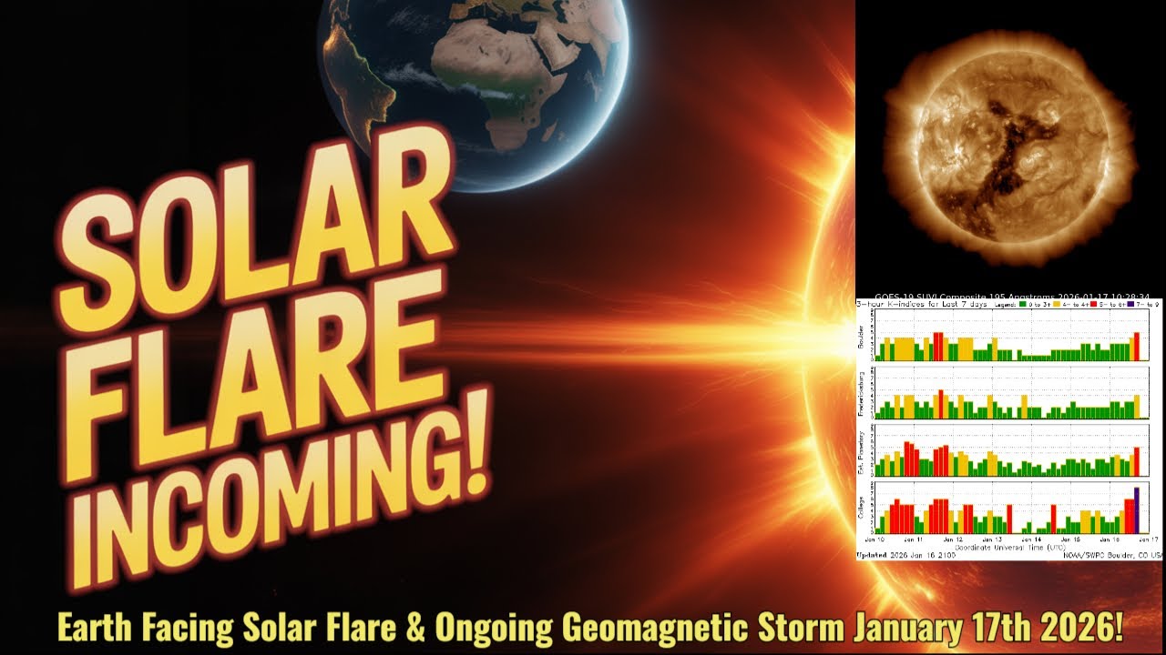 Earth Facing Solar Flare & Ongoing Geomagnetic Storm January 17th 2026!