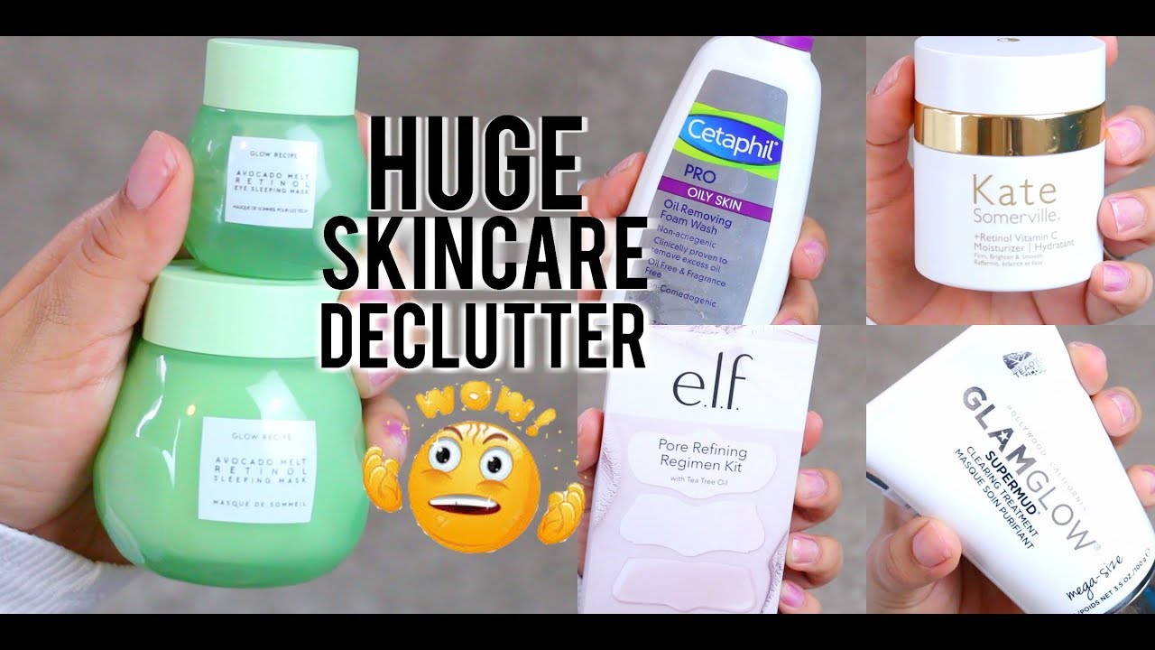 HUGE SKINCARE DECLUTTER 2020 | WHAT STAYS AND WHAT GOES ohmglashes