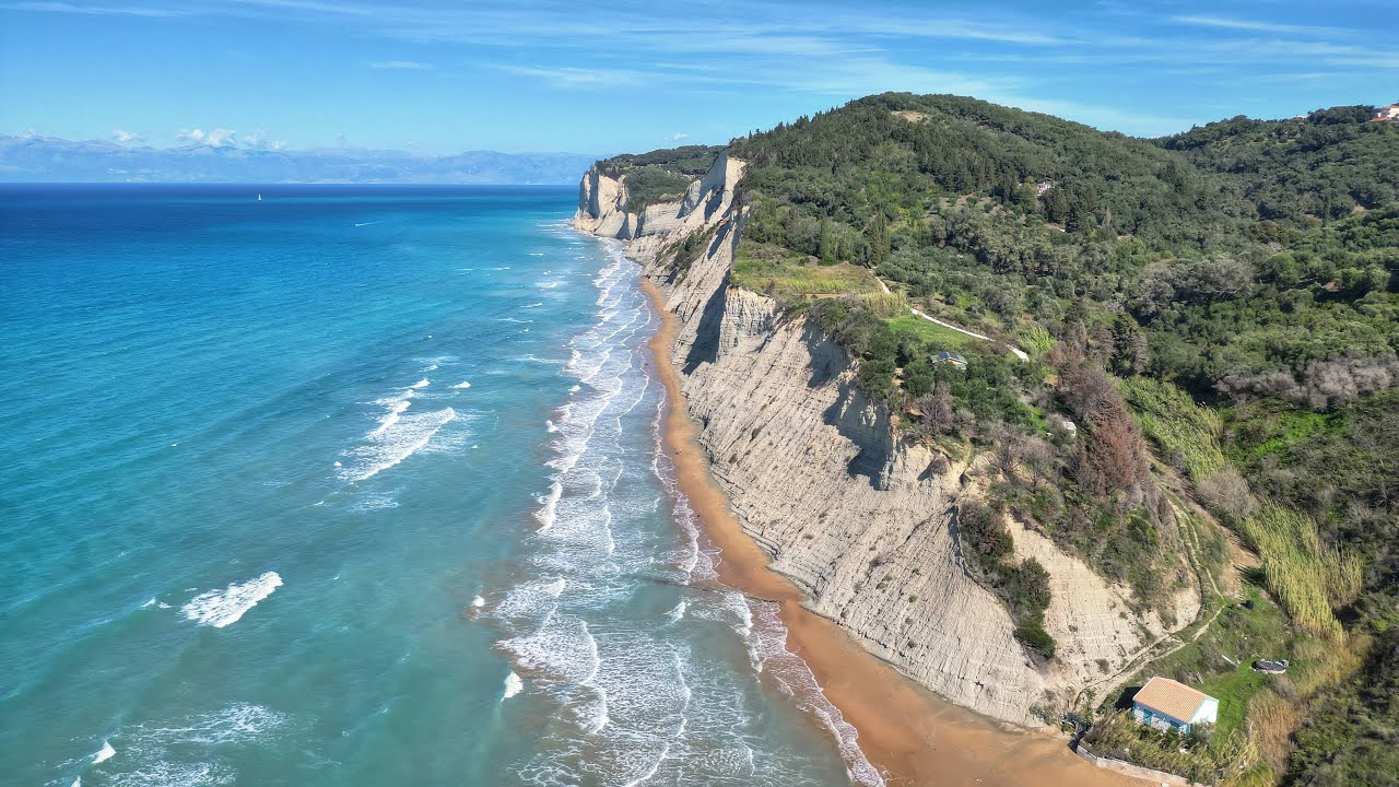 Corfu, Greece 4K Drone - Agios Stefanos Beach