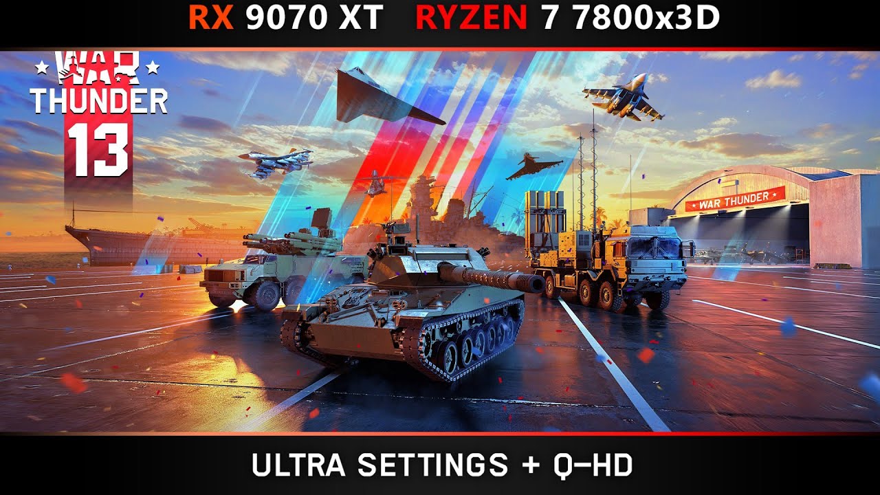 War Thunder || Ryzen 7 7800x3d + RX 9070XT || Ultra 1440 || FPS Test
