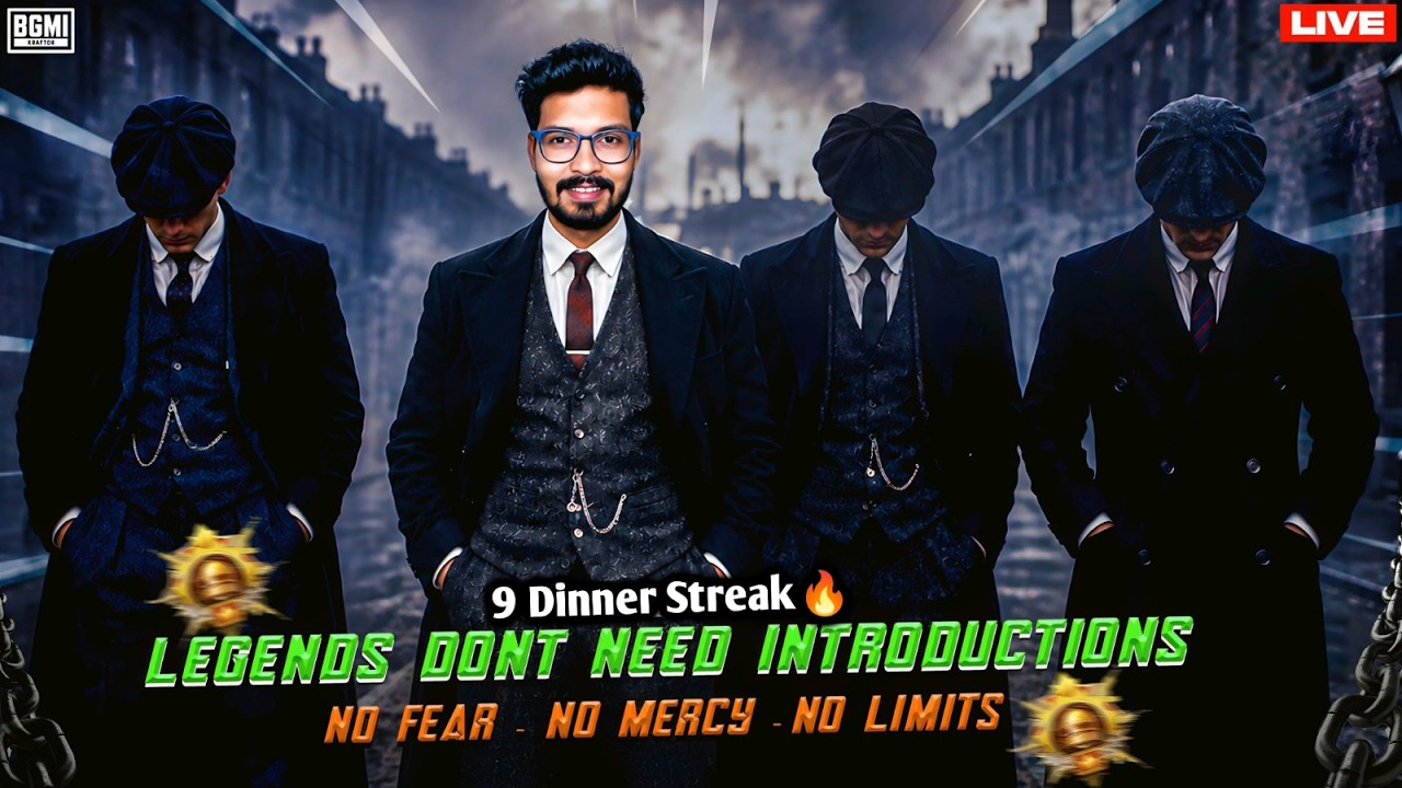 🔴9 Dinner Streak Continues in BGMI New Update | PUBG Mobile Live with @TeluguGuyYT