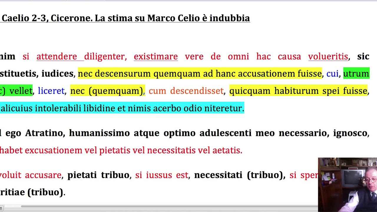 Pro Caelio 2 3, Cicerone:  La stima su Marco Celio è indubbia
