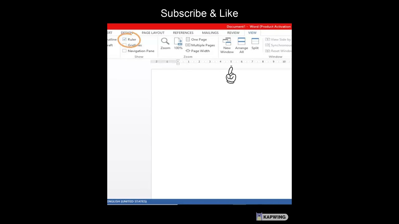 MS Word Ruler Settings #shortsfeed #shorts #shortvideo