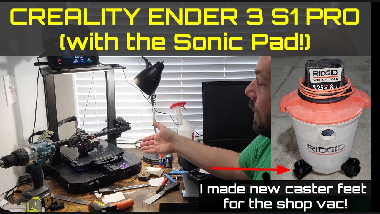 Using my new 3D Printer to make parts for the shop vac! (Creality Ender 3 S1 Pro and Sonic Pad)