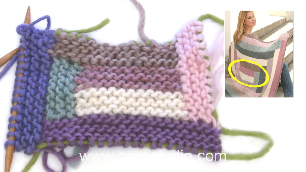 How to knit the beginning of the blanket in DROPS 124-19