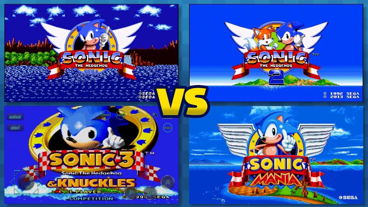 Sonic Mania vs Sonic 1, 2, 3, CD, & Knuckles ALL COMPARISONS