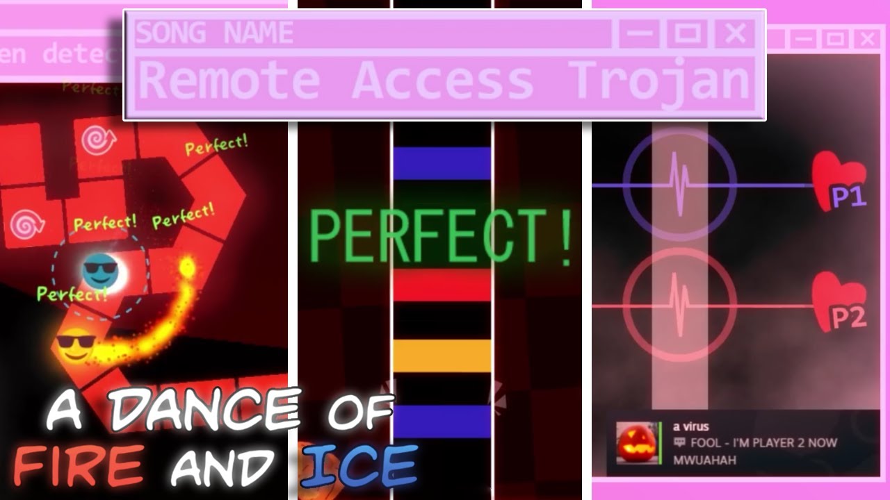 *NEW* 3 RHYTHM GAMES IN ADOFAI?? | trippy & 0mni - Remote Access Trojan (A Dance of Fire and Ice)