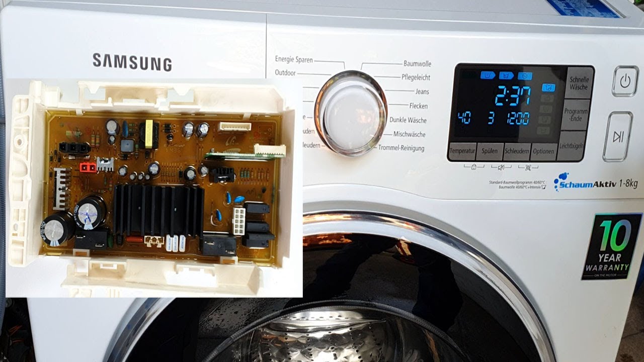 Samsung Waschmaschine hört mitten im Waschgang auf - Repariert.