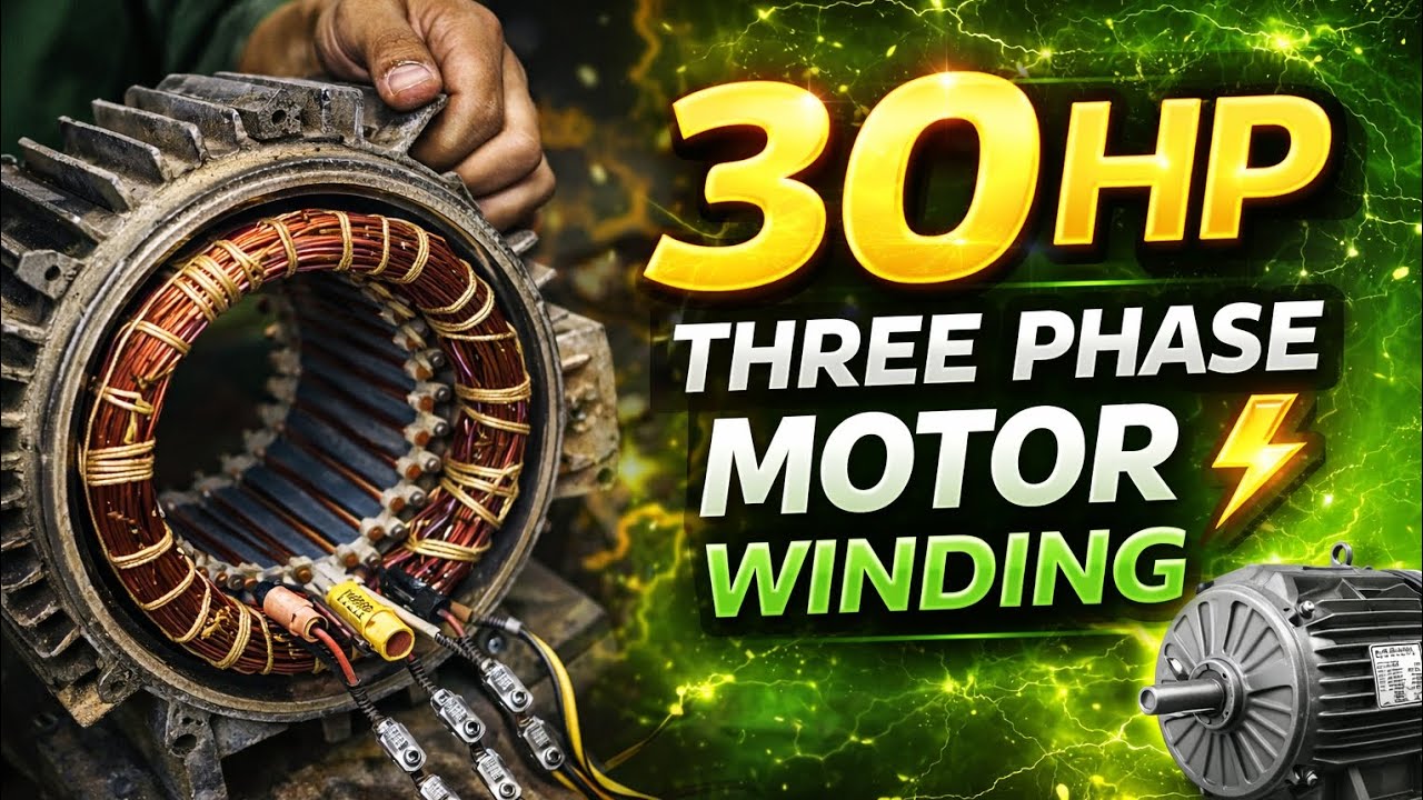 30 HP Three Phase Motor Winding – Complete Process Step by Step