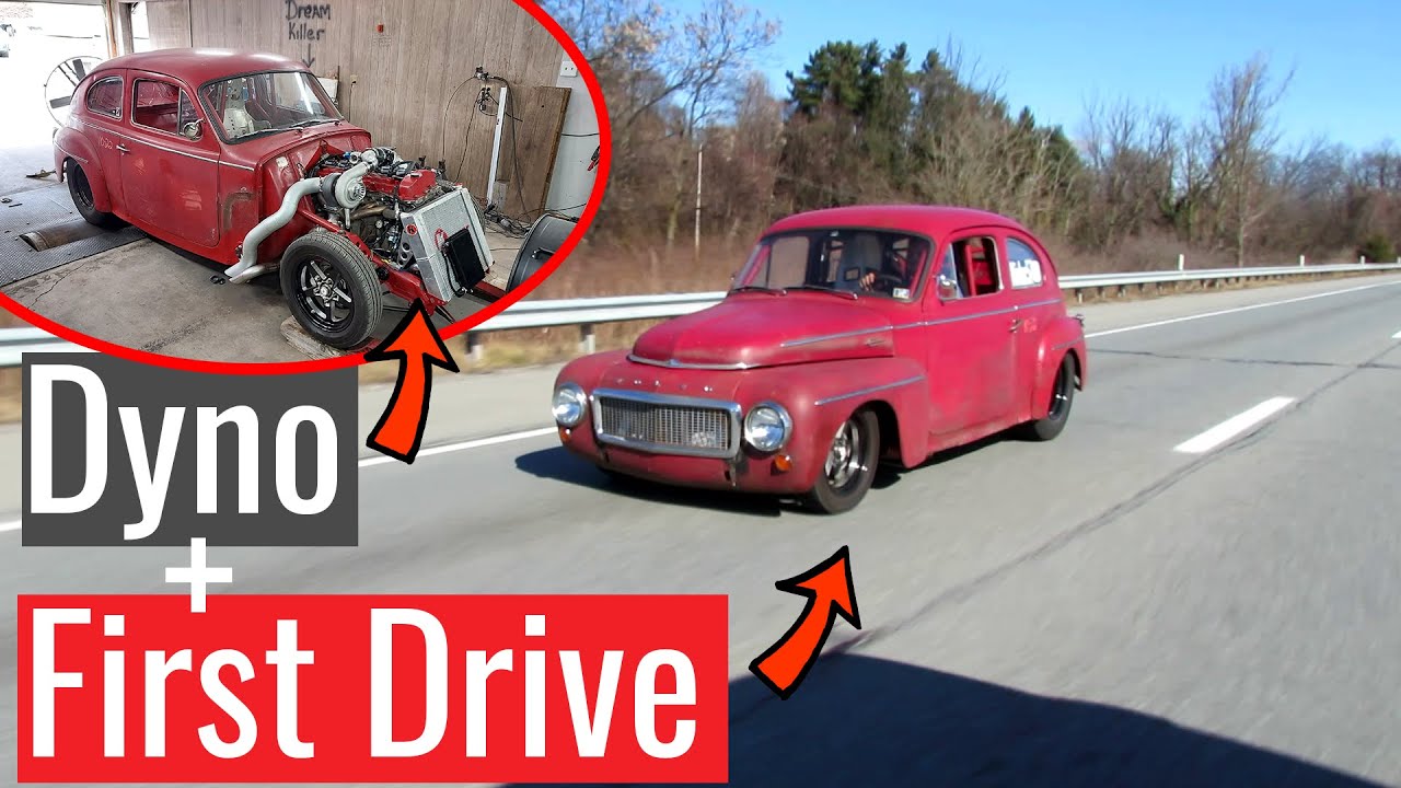 Inline 6 swapped Volvo First Startup + Dyno + First Drive #sickweek