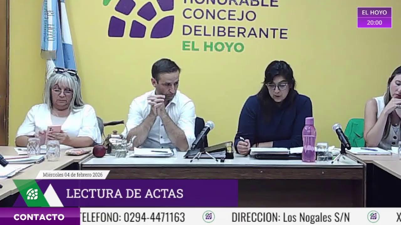 Emisión en directo del Concejo Deliberante de El Hoyo