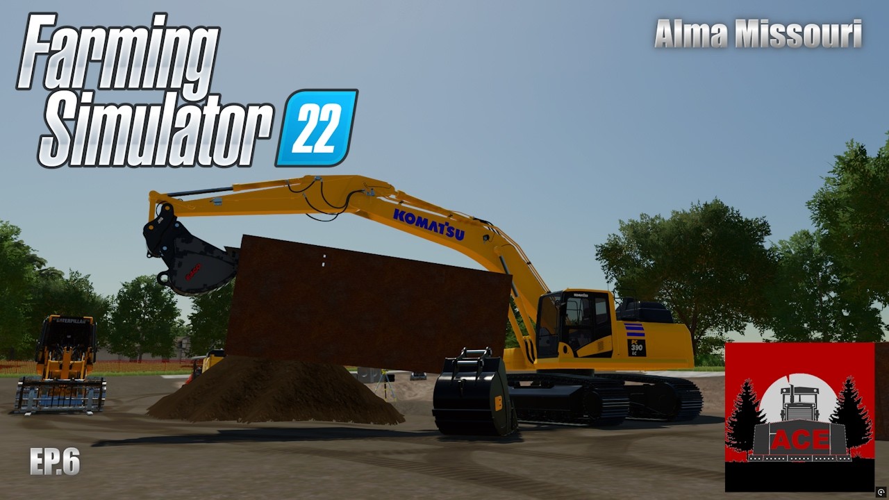 Farming Sim 22 | Finishing up pipe at the storage units in alma | EP.6