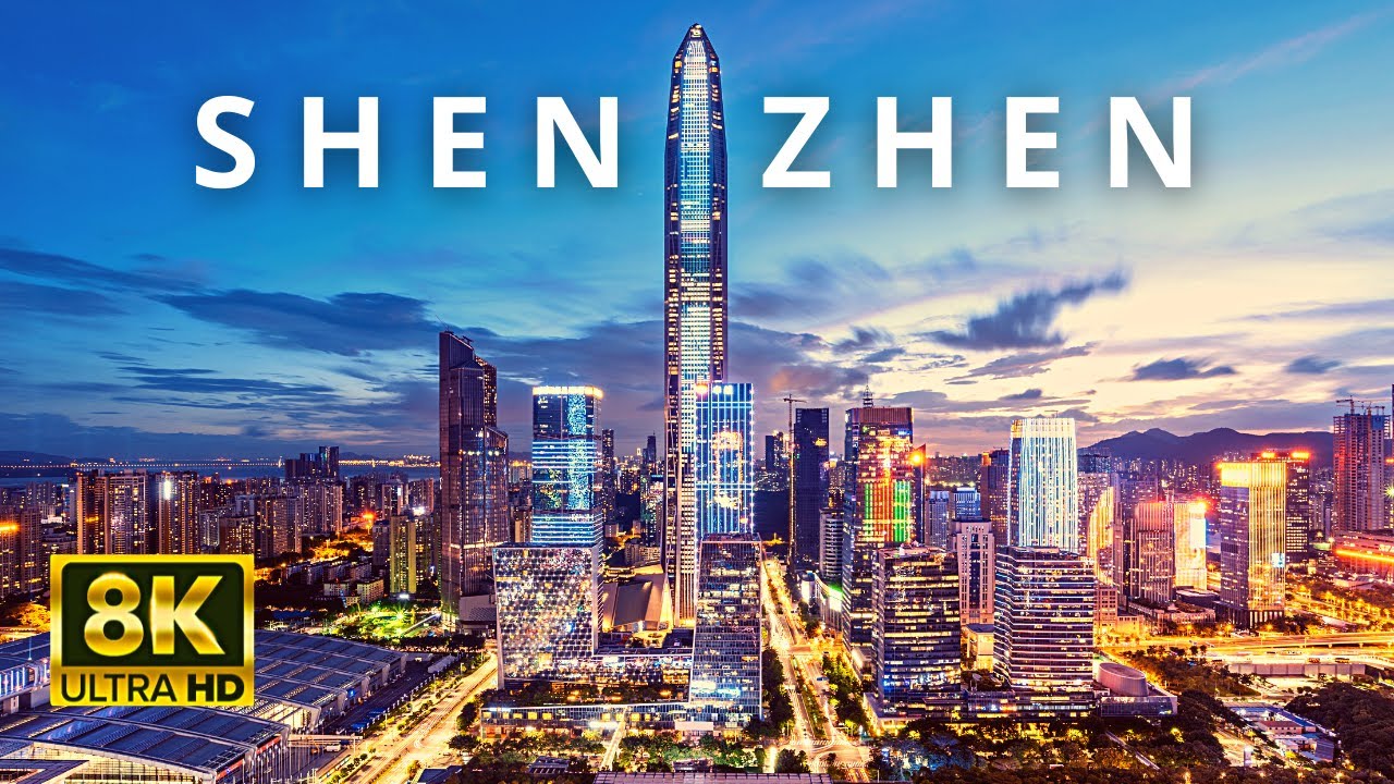Shenzhen, China 🇨🇳 in 8K ULTRA HD 60FPS at night by Drone