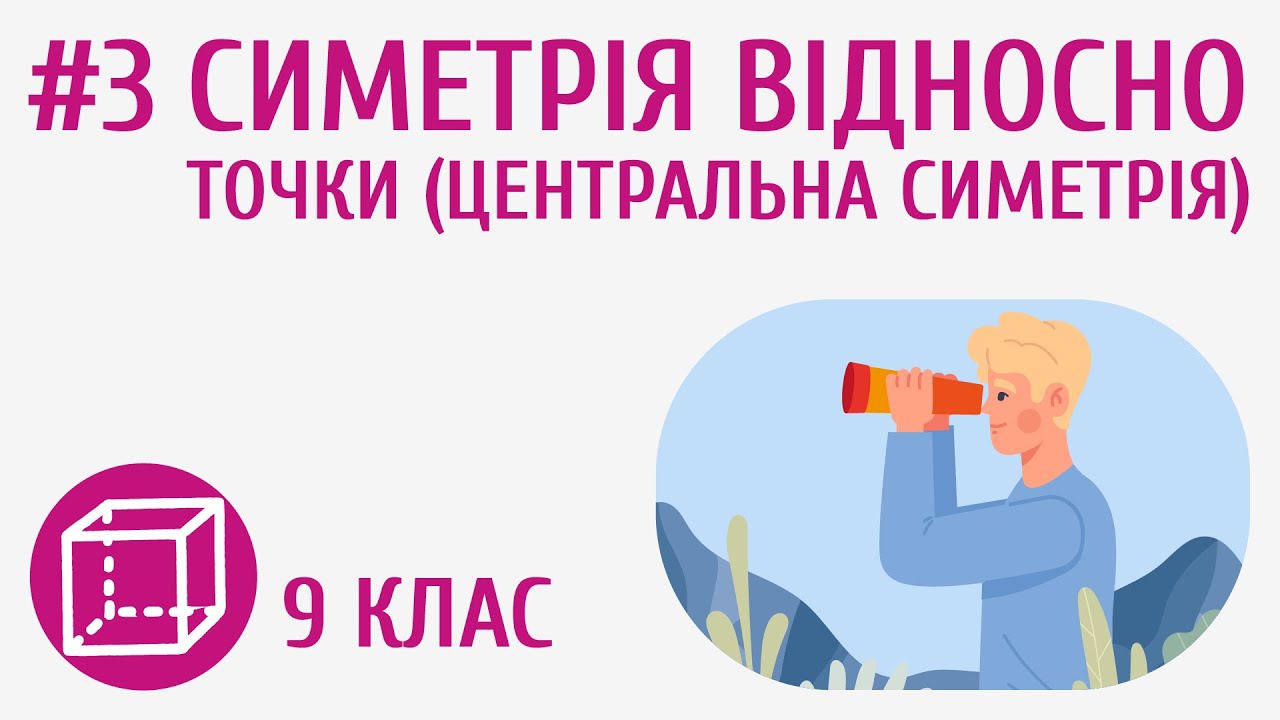 Симетрія відносно точки (центральна симетрія) #3