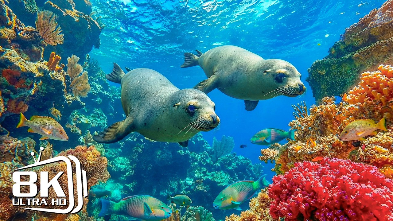 DEEP OCEAN 8K ULTRA HD – Explore Stunning Coral Reef Fish in a Peaceful Blue Ocean