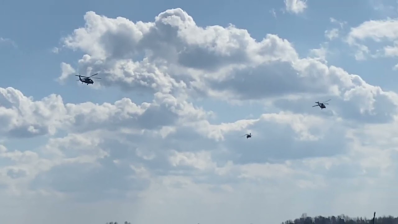 Black Hawk helicopters in Vilnius