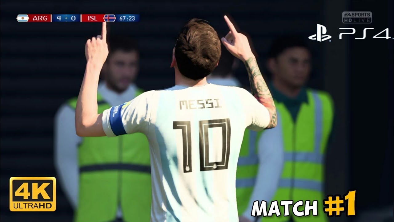 FIFA 18 : World Cup Russia | Argentina vs Iceland  | Match #1 | PS4 Gameplay