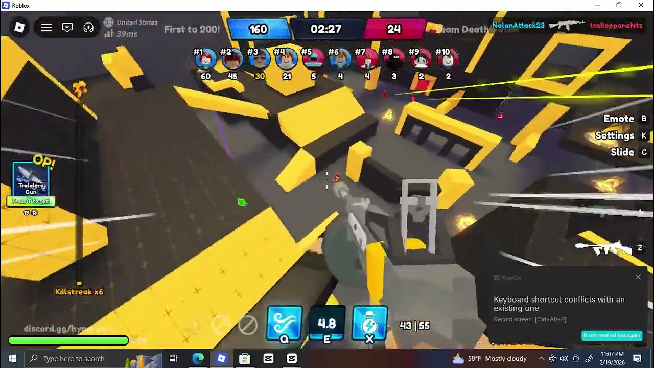 day 1 of getting a mil in hyper shot