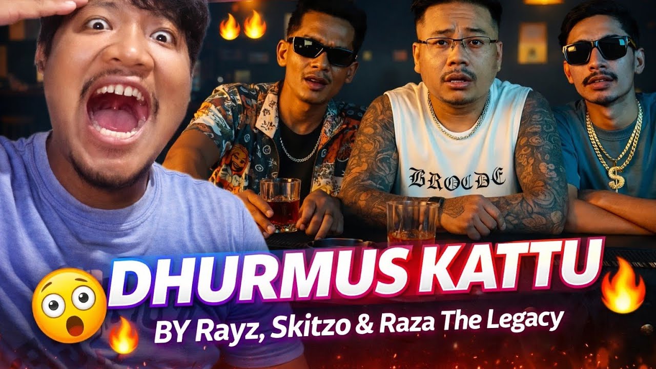 DHURMUS KATTU – Rayz, Skitzo & Raza The Legacy | Crazy Reaction 😳🔥 Nepali Rap Review