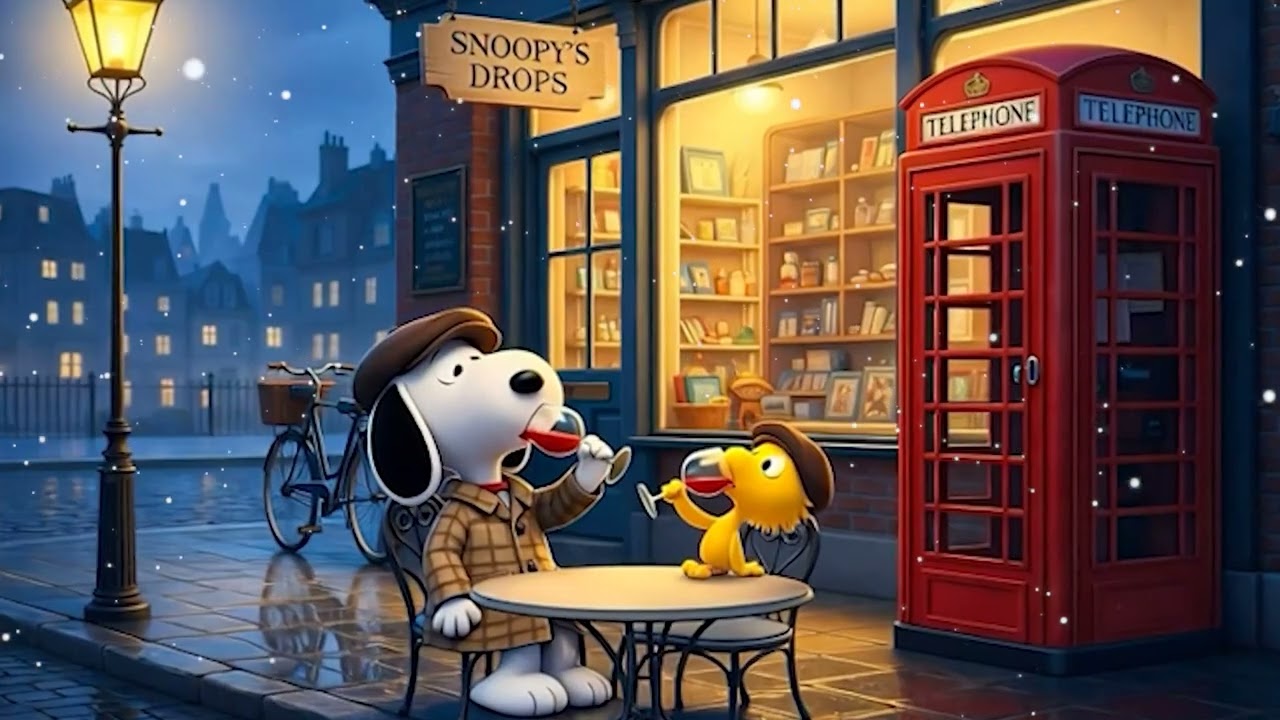 Rainy Spring Morning with Snoopy 🌧️🌸 Gentle Jazz for Focus, Relax & Happy Energy