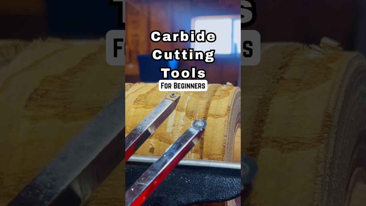 Carbide Cutting Tools For Beginners #woodturningforbeginners #woodworking #shorts